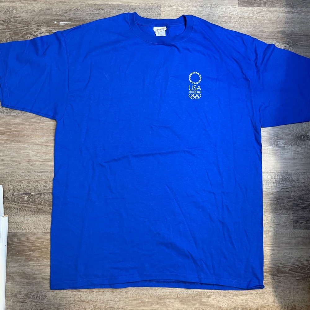 USA Athens 2004 Olympics T Shirt Royal Blue Back to Birthplace Graphic 2X